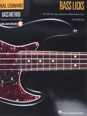 Bass Licks  Hal Leonard Bass Method Supplement (Book/Audio),Used