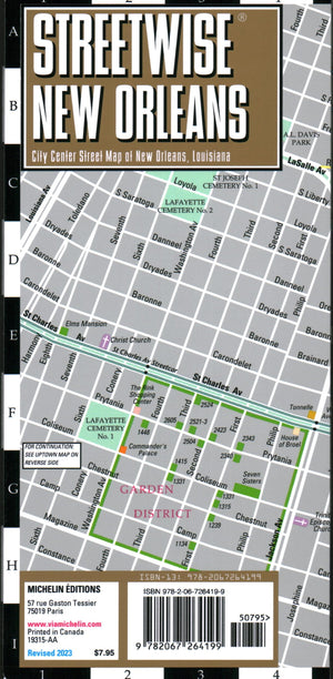 Streetwise New Orleans Map Laminated City Center Street Map Of New Orleans, Louisiana (Michelin Streetwise Maps),Used