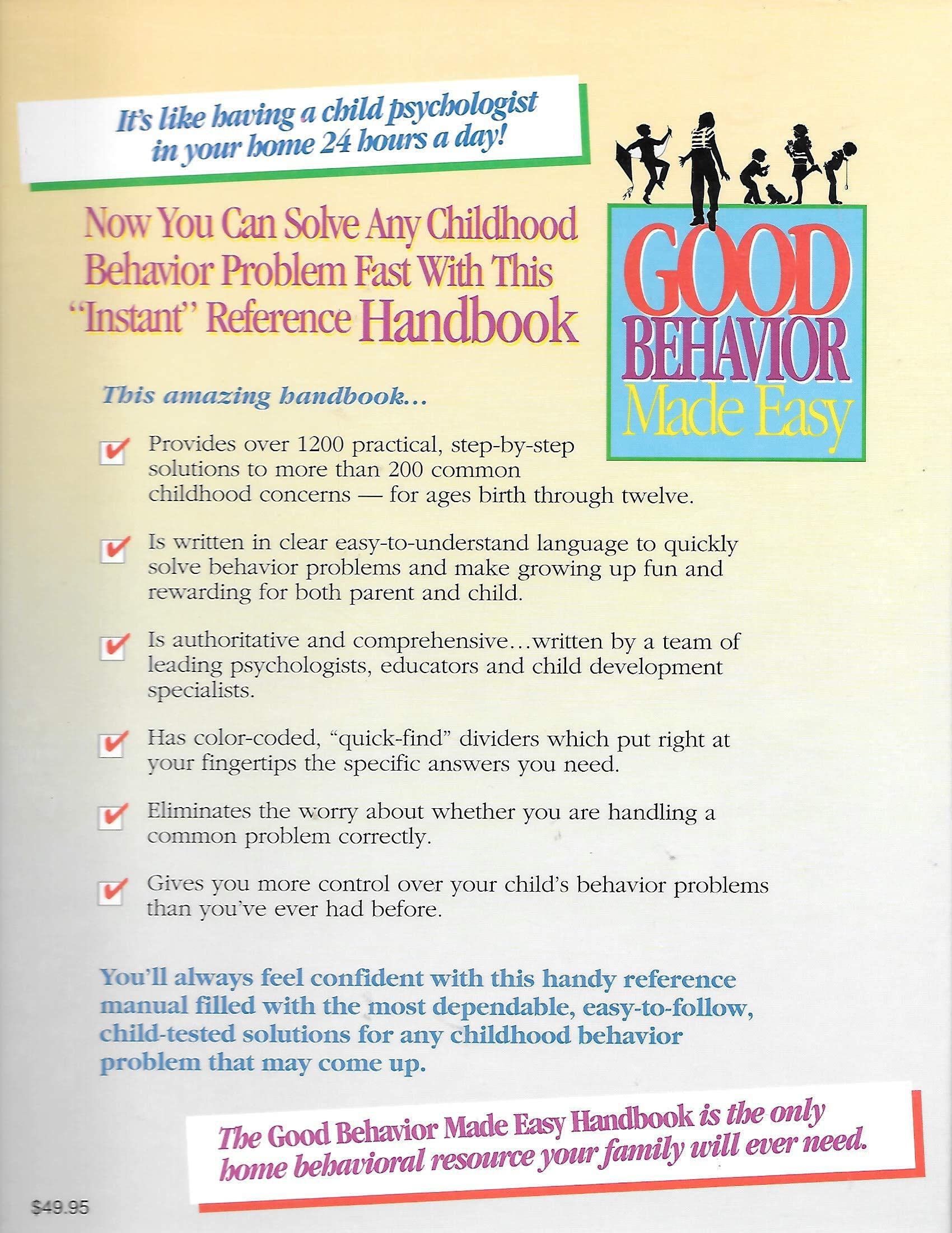Good Behavior Made Easy Handbook,Used