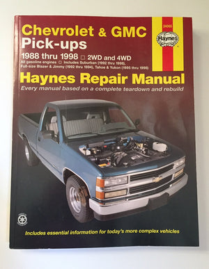 Chevrolet & Gmc Pickups Automotive Repair Manual: Models Covered: Chevrolet And Gmc Pickups, 19881998; Suburban, Blazer, Jimm-new