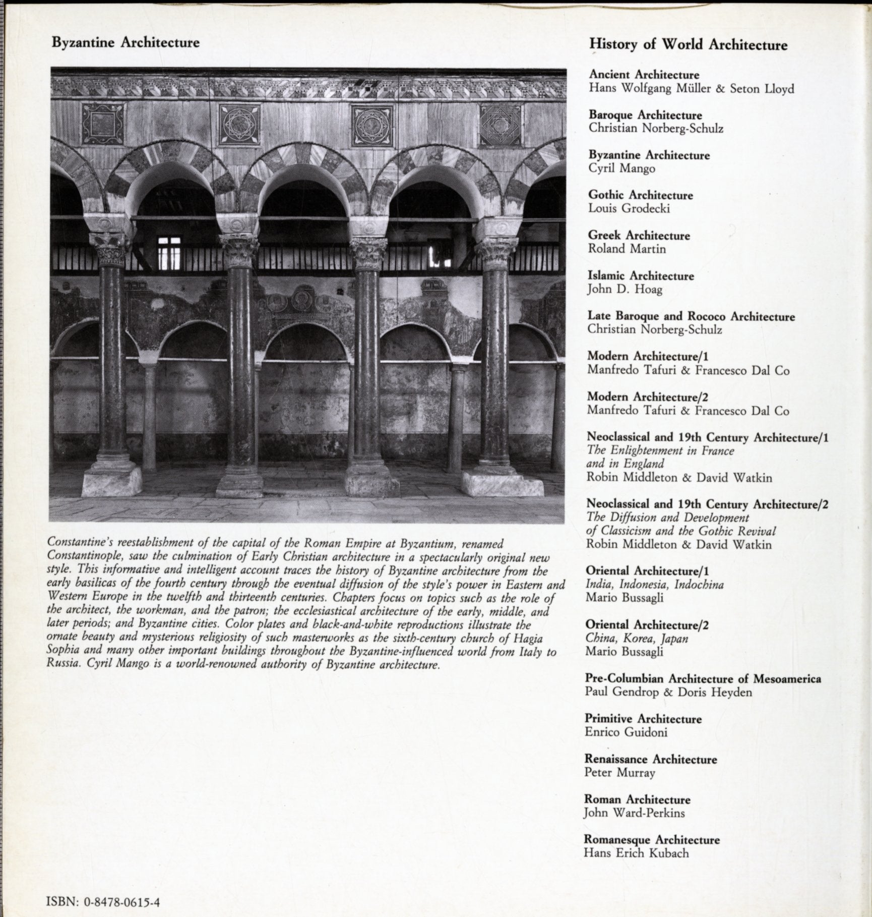 Byzantine Architecture (History of World Architecture),New