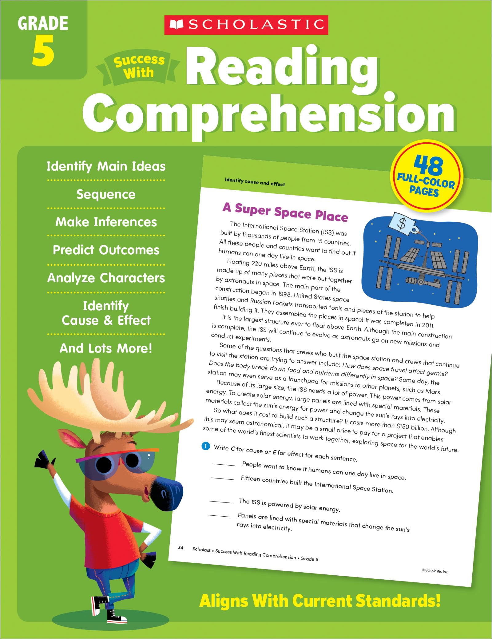 Scholastic Success with Reading Comprehension Grade 5 Workbook,Used