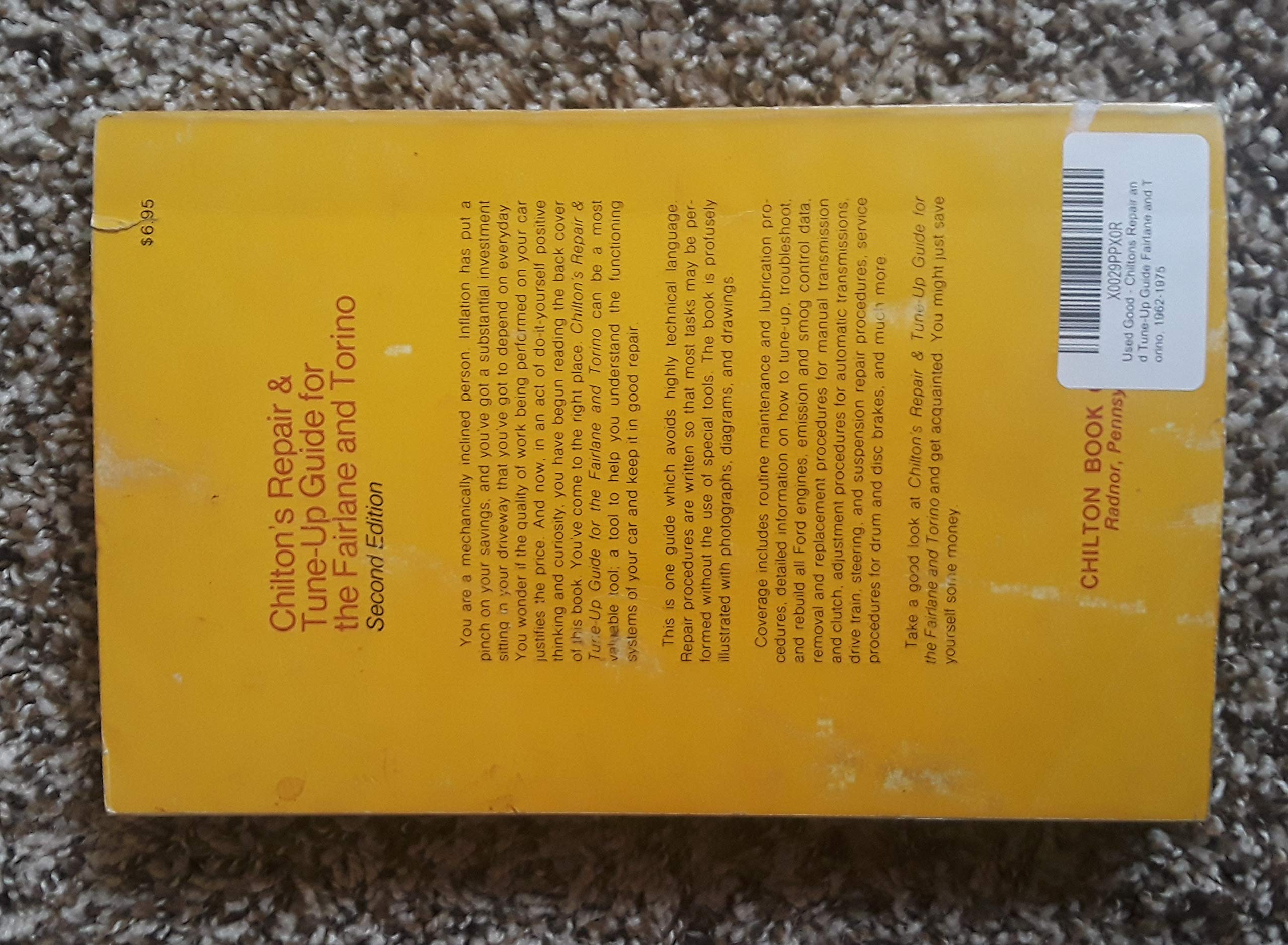 Chilton's Repair and TuneUp Guide Fairlane and Torino, 19621975,Used