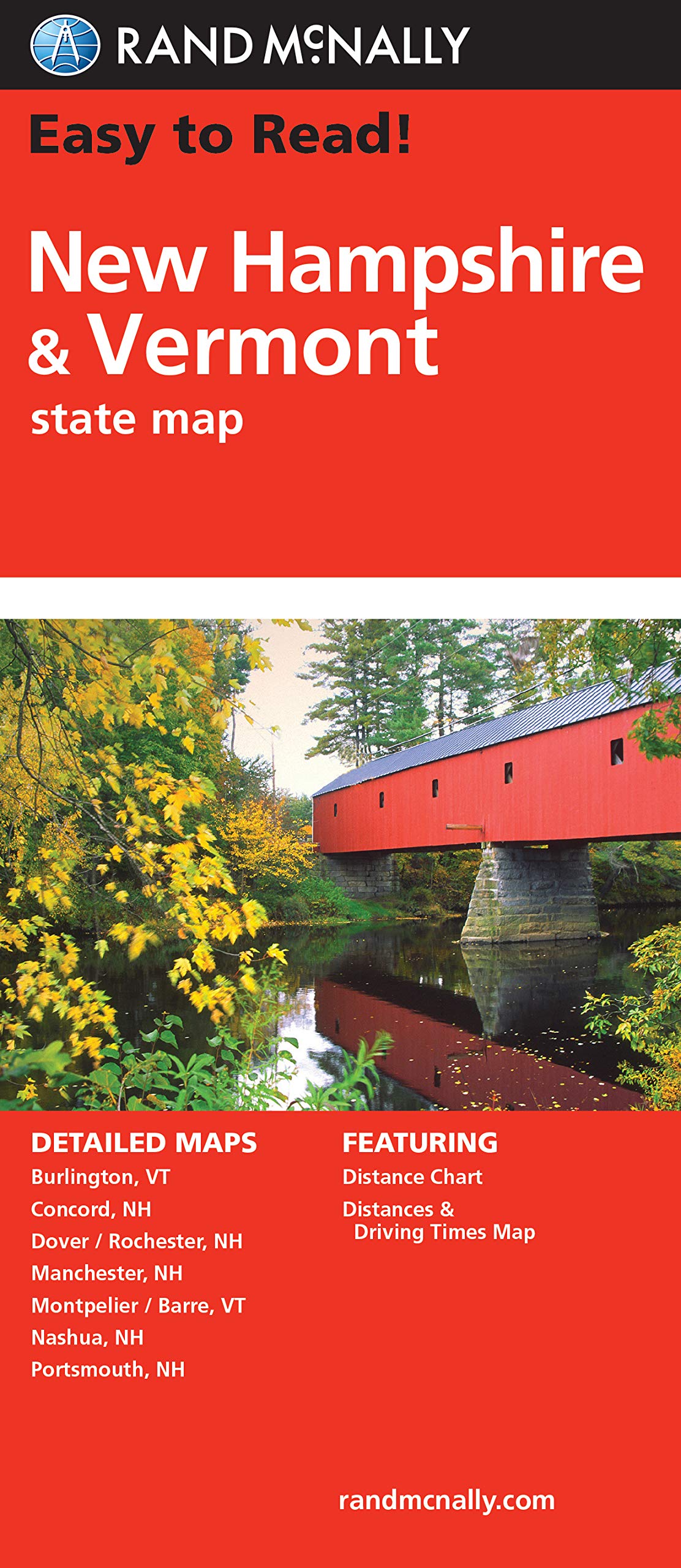 Easy To Read: New Hampshire, Vermont (Rand Mcnally Easy to Read!),Used