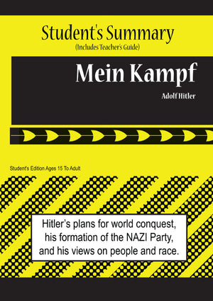 Mein Kampf Analysis And Summary(Student'S And Teacher'S Edition),New