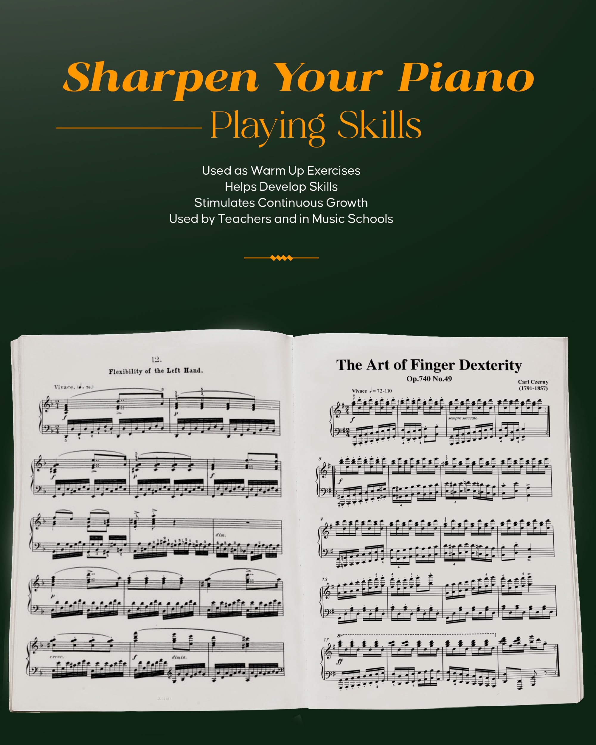 Czerny: Art of Finger Dexterity for the Piano, Op. 740 (Complete) (Schirmer's Library Of Musical Classics, Vol. 154),Used