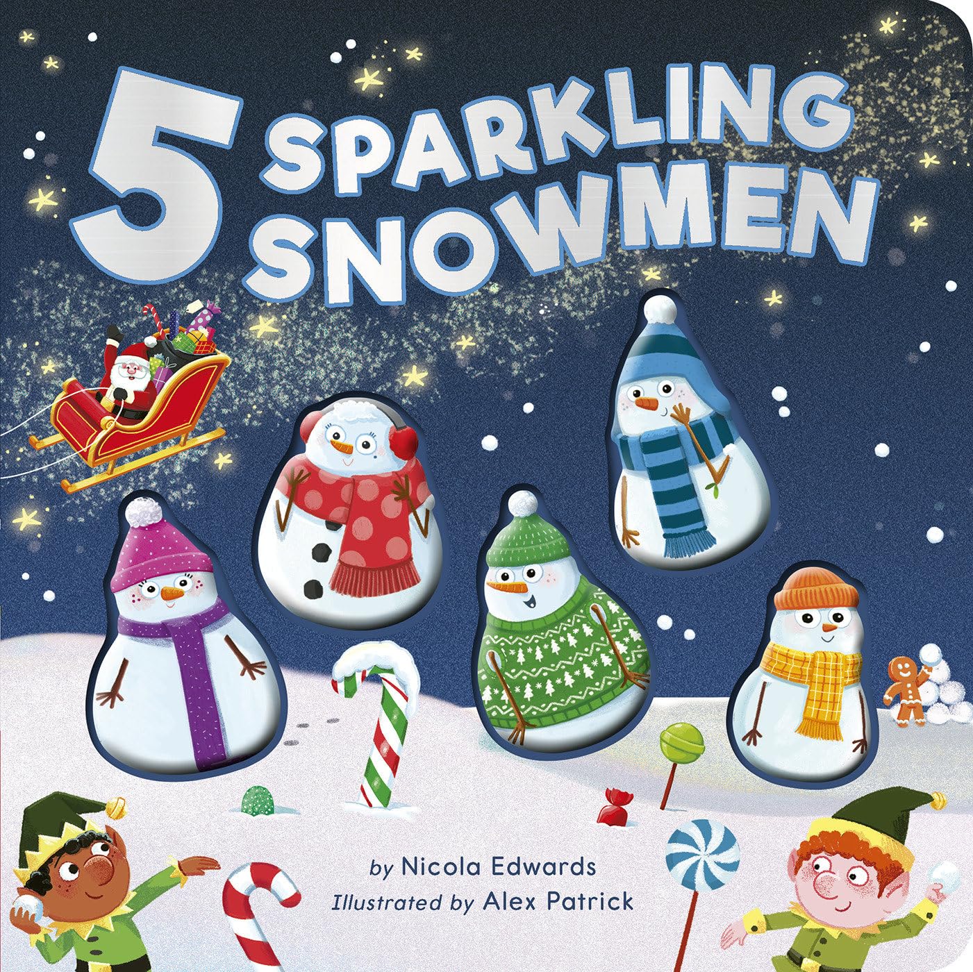 Five Sparkling Snowmen: A Rhyming Count Down Christmas Board Book,New