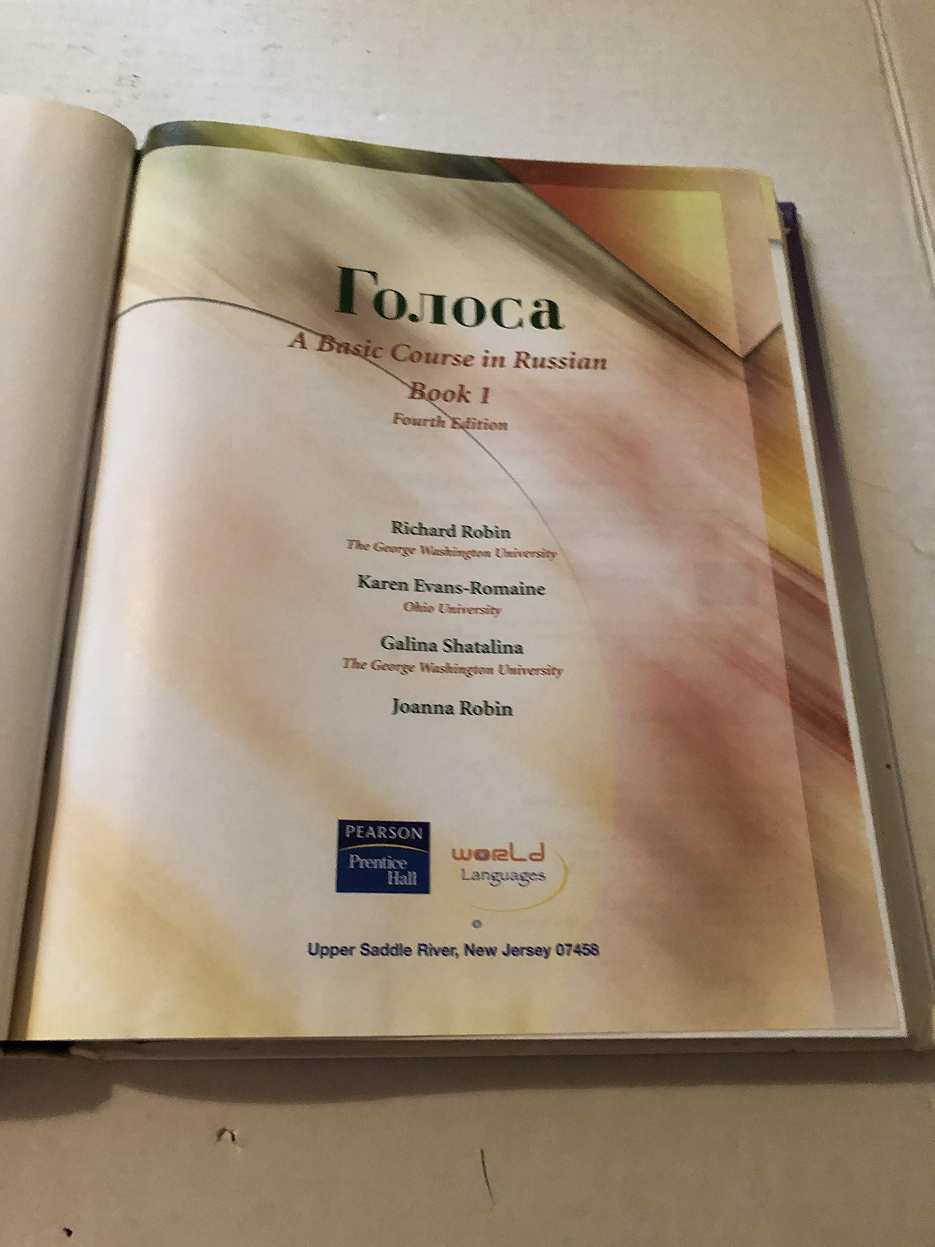 Golosa Book 1: A Basic Course in Russian (Russian Edition),New