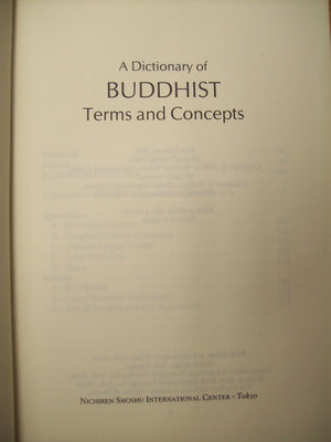 A Dictionary of Buddhist terms and concepts,Used