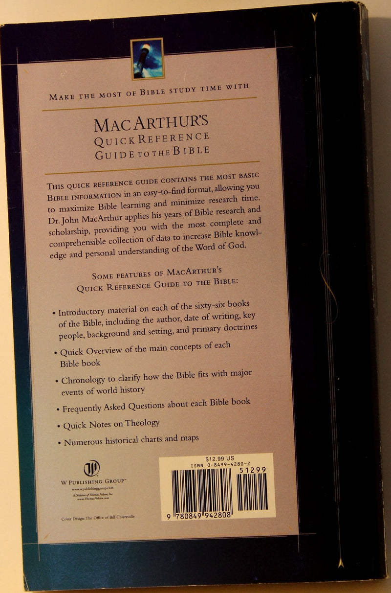 Macarthur's Quick Reference Guide To The Bible,Used