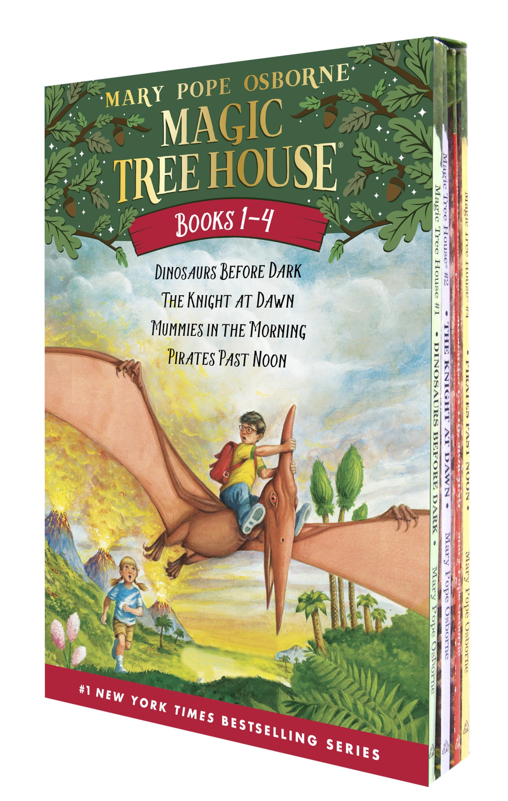 Magic Tree House Boxed Set, Books 14: Dinosaurs Before Dark, The Knight at Dawn, Mummies in the Morning, and Pirates Past Noon,New