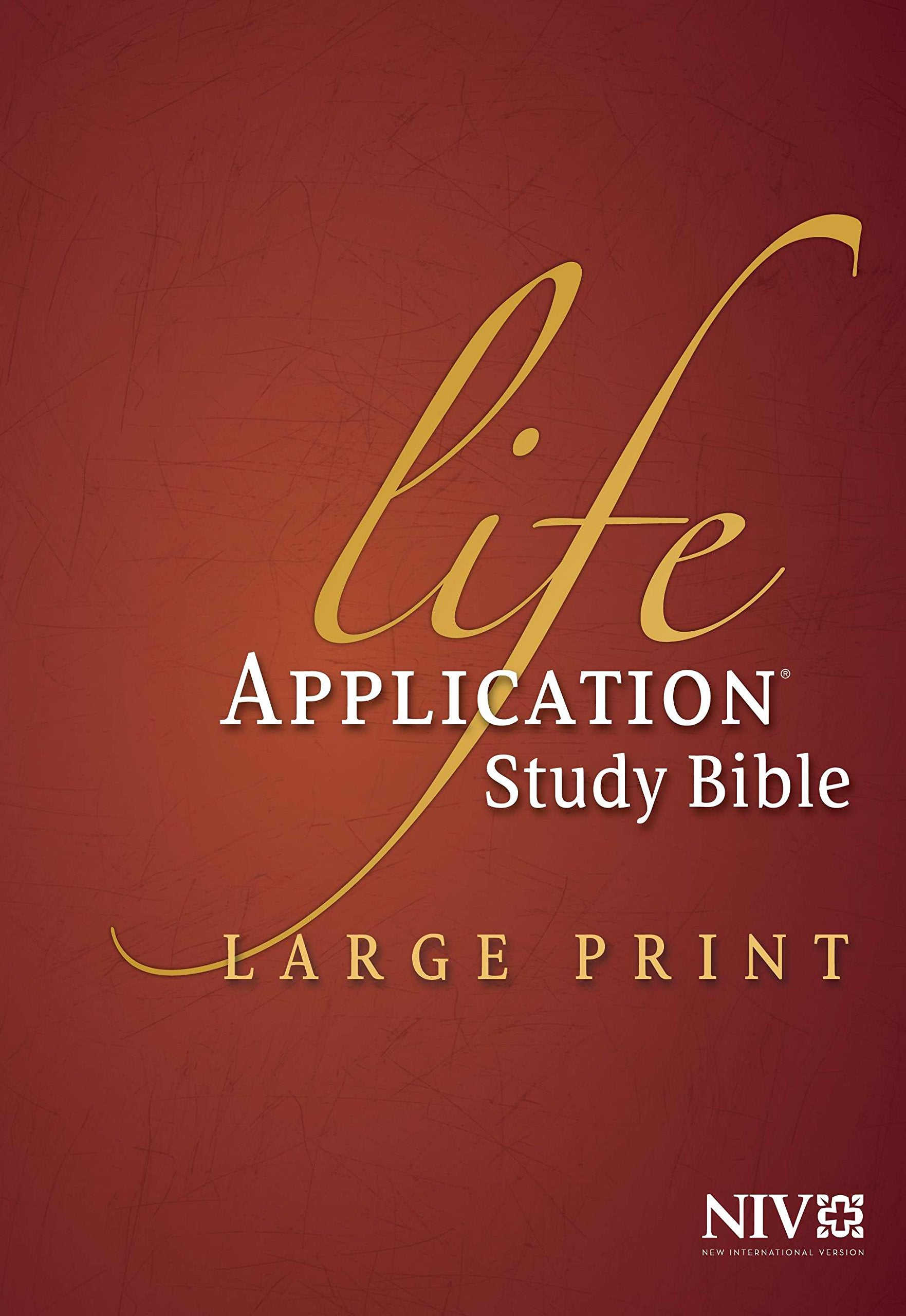 NIV Life Application Study Bible, Second Edition, Large Print (Red Letter, Hardcover, Indexed),Used