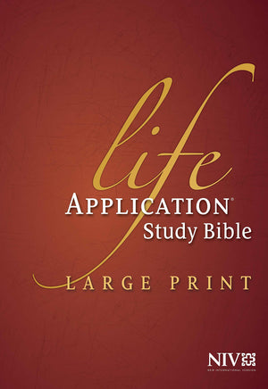 NIV Life Application Study Bible, Second Edition, Large Print (Red Letter, Hardcover, Indexed),Used
