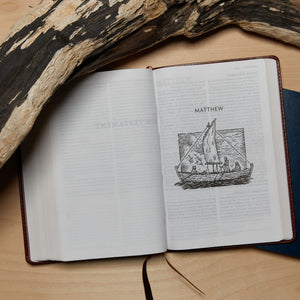 NET Bible, Thinline Art Edition, Large Print, Leathersoft, Blue, Comfort Print: Holy Bible,Used