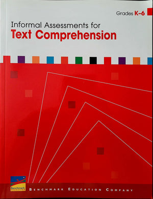 Benchmark Education Informal Assessments for Text Comprehension Grades K6,Used