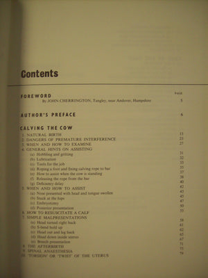 Calving the cow and care of the calf,Used