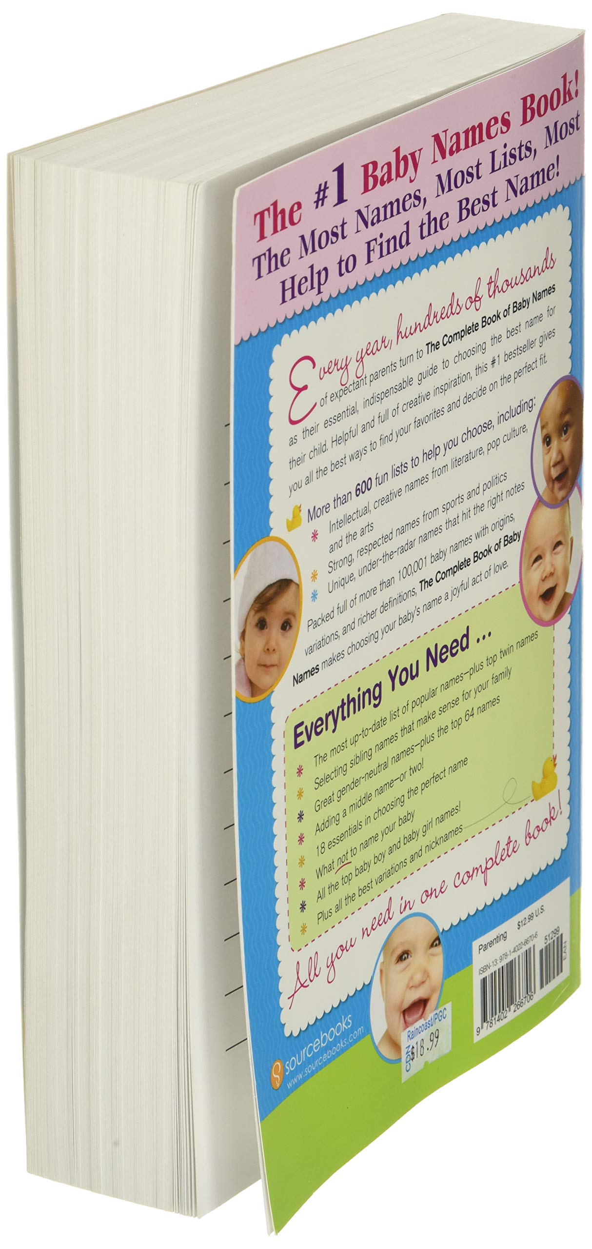 The Complete Book of Baby Names: The #1 Baby Names Book with the Most Unique Baby Girl and Boy Names (Mother's Day Gift for Expe,Used