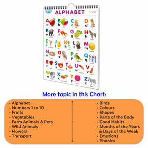 Chart Book Collections For Early Learning : Kids Learning Chart Book, My First All In One Spiral Chart KidS Chart Book Collection With 16 Topics