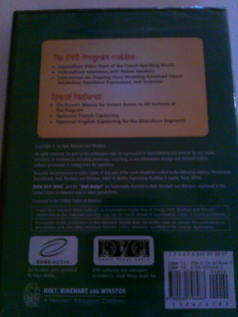 Bien dit!: DVD Tutor Level 3,Used