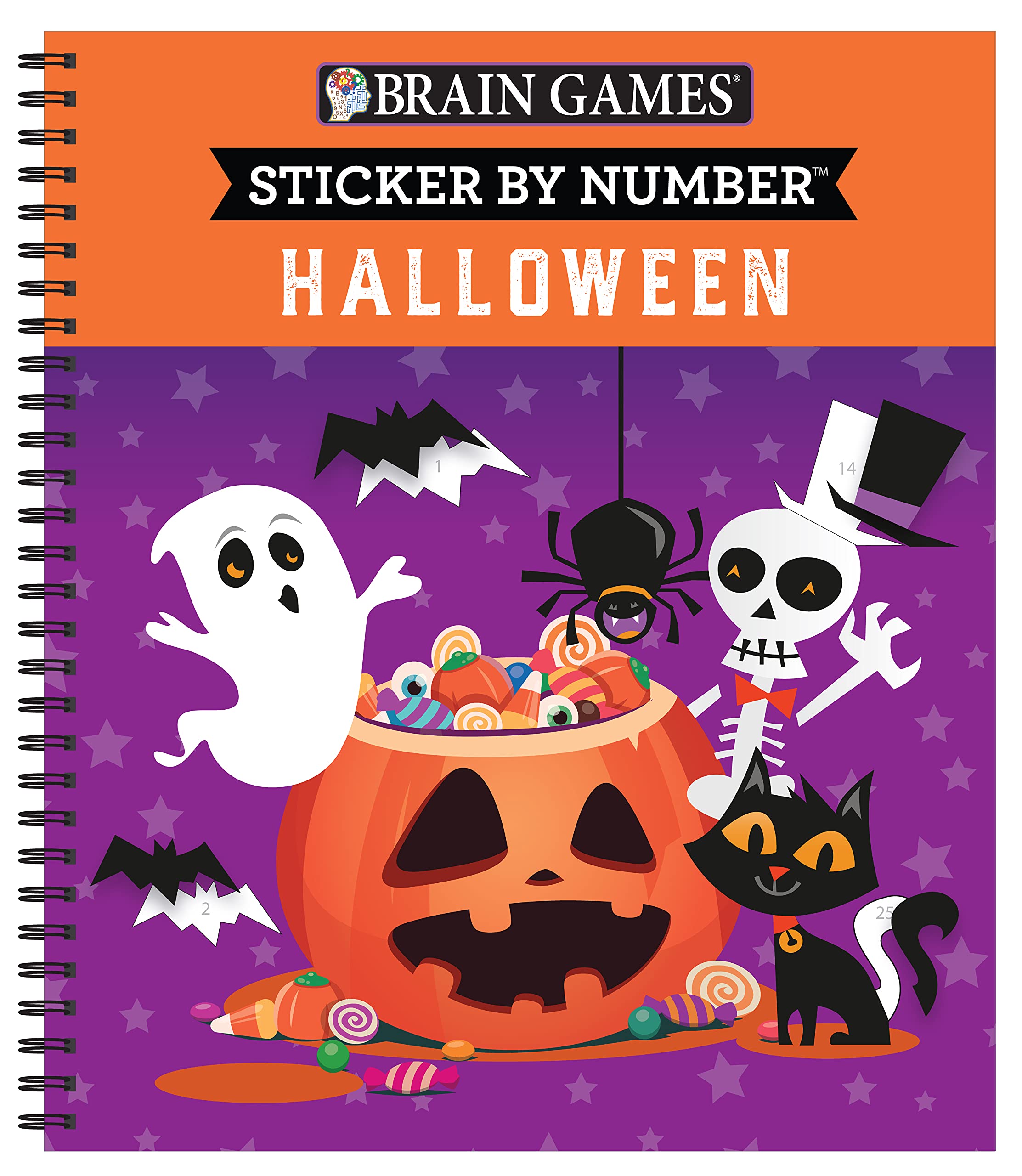 Brain Games  Sticker by Number: Halloween (Volume 1)