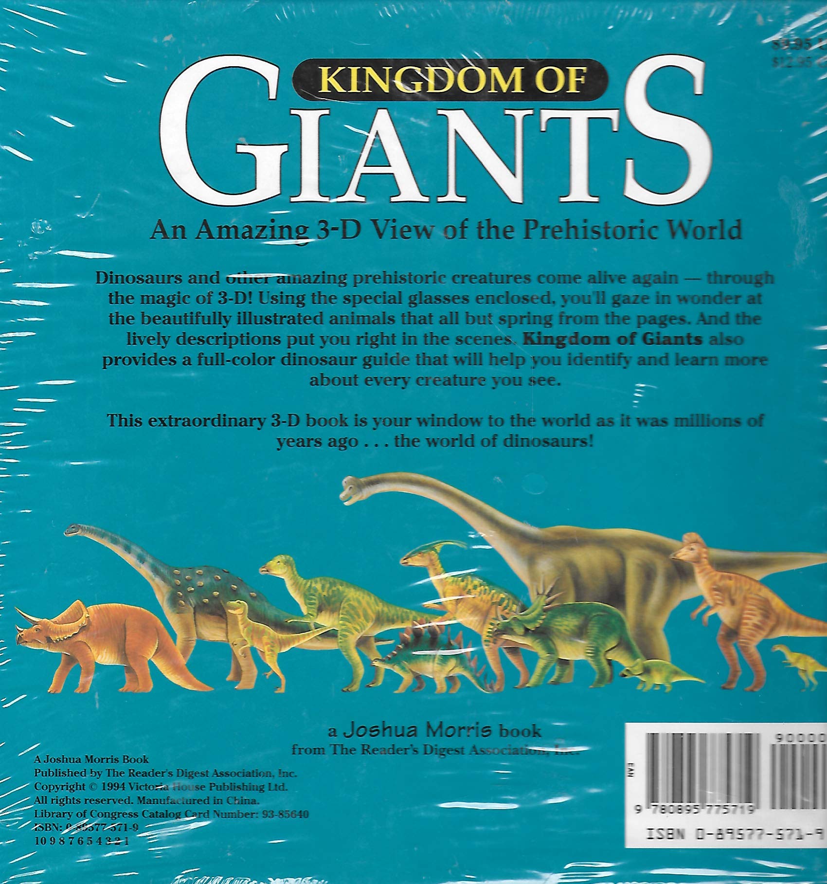 Kingdom of Giants: An Amazing 3D View of the Prehistoric World (Adventure in 3D/Book and 3D Glasses),Used