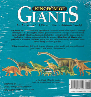 Kingdom of Giants: An Amazing 3D View of the Prehistoric World (Adventure in 3D/Book and 3D Glasses),Used