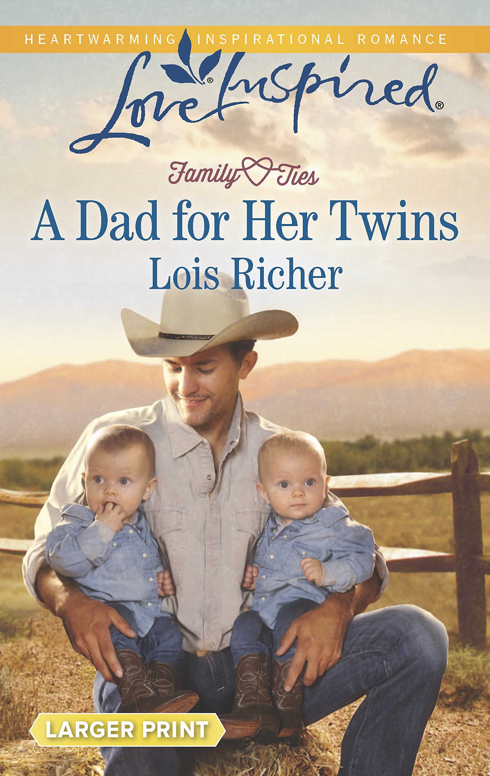 A Dad for Her Twins (Family Ties (Love Inspired), 1),Used