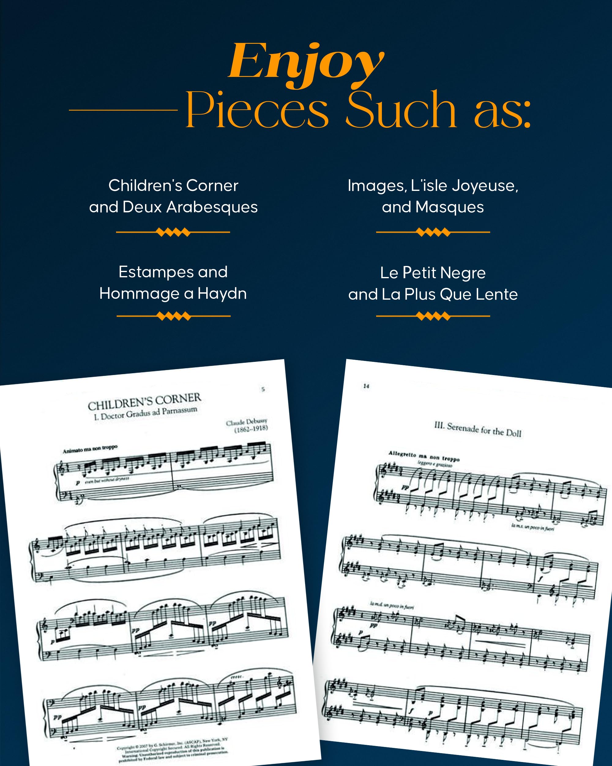 Debussy  Favorite Piano Works: Schirmer Library of Classics Volume 2070 (Schirmer's Library of Musical Classics, 2070),Used
