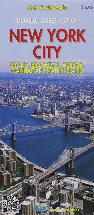 New York City 5 Boroughs Street Map (Brooklyn, Bronx, Manhattan, Staten Island and Queens),Used