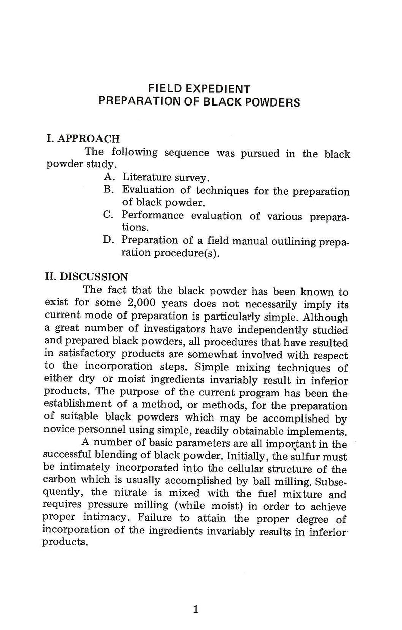 CIA Field Expedient Preperation of Black Powders,New