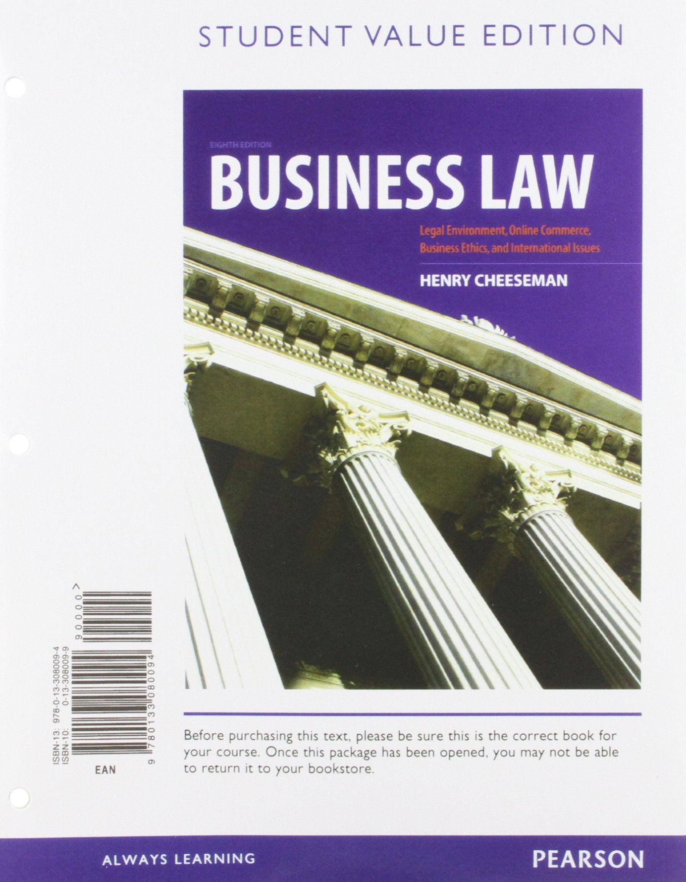 Business Law, Student Value Edition (8th Edition),Used