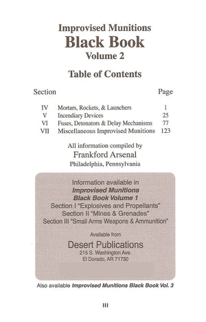 Improvised Munitions Black Book Volume 2
