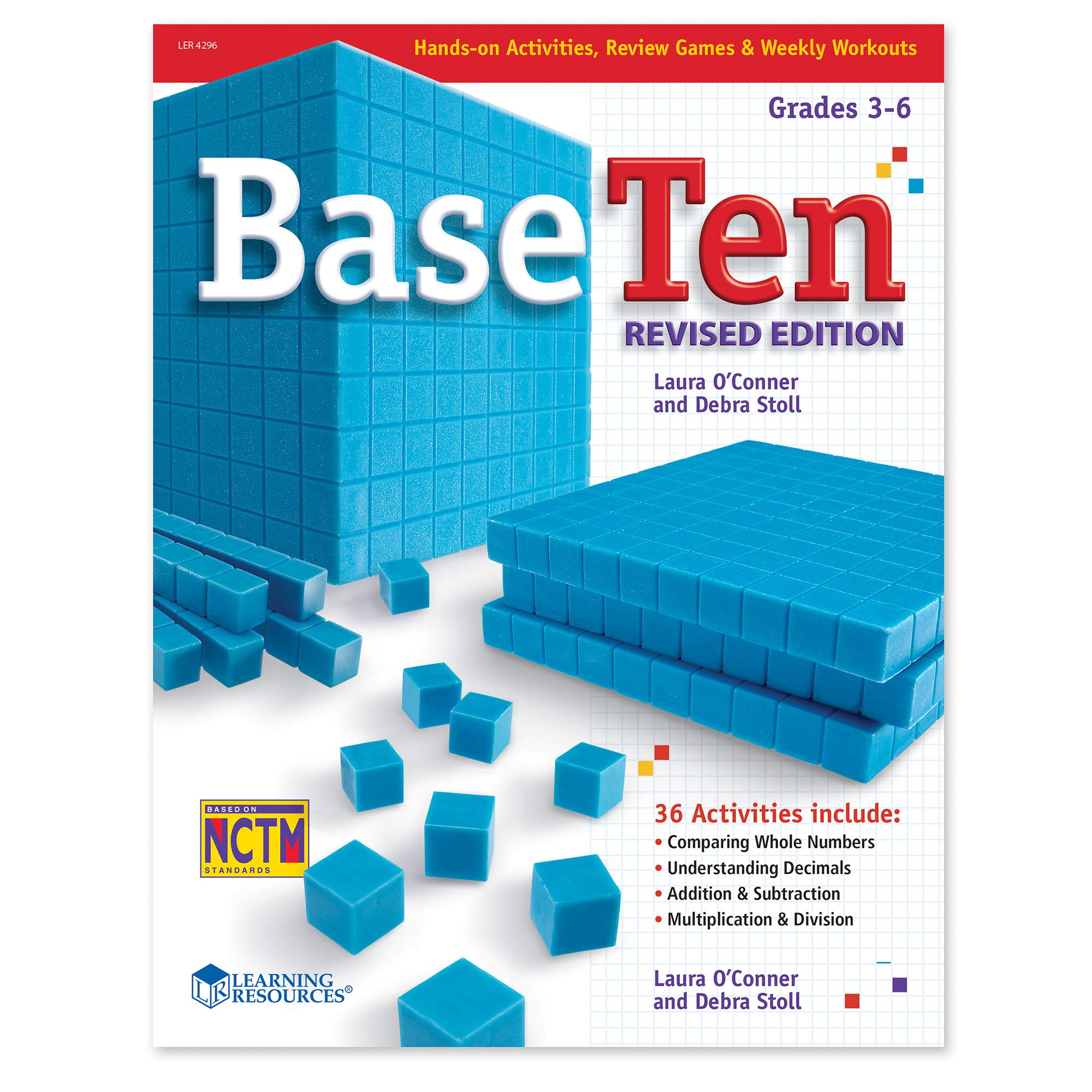 Learning Resources Base Ten Activity Book, Math Resources Booklet, 107 Page Activity Book, Homeschool Books, Math Help for Paren,Used