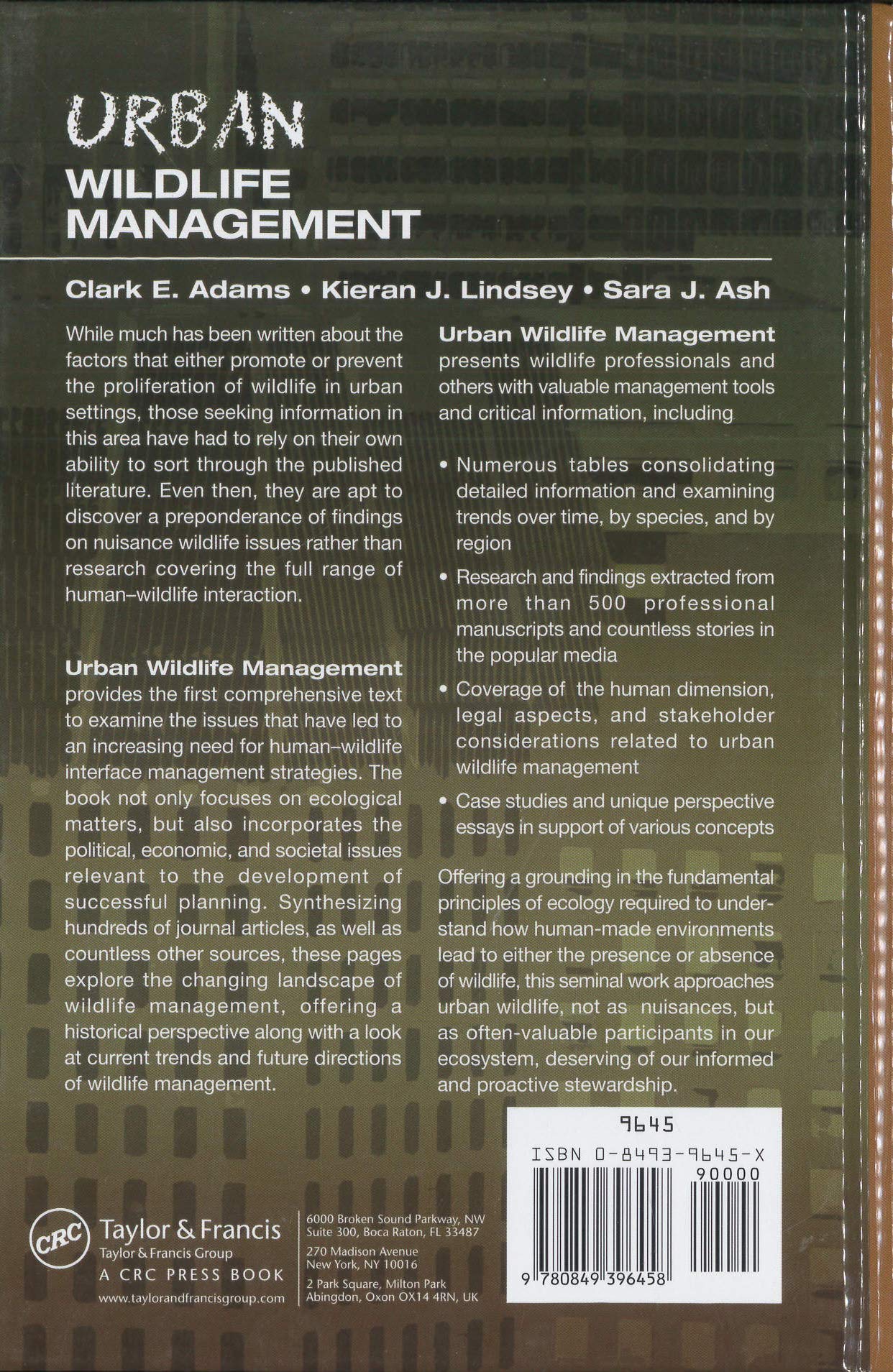 Urban Wildlife Management,Used