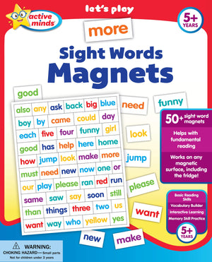 Active Minds More Sight Words Magnets  Learn and Practice Language Building Skills needed for Reading (Ages 5 and Up),Used