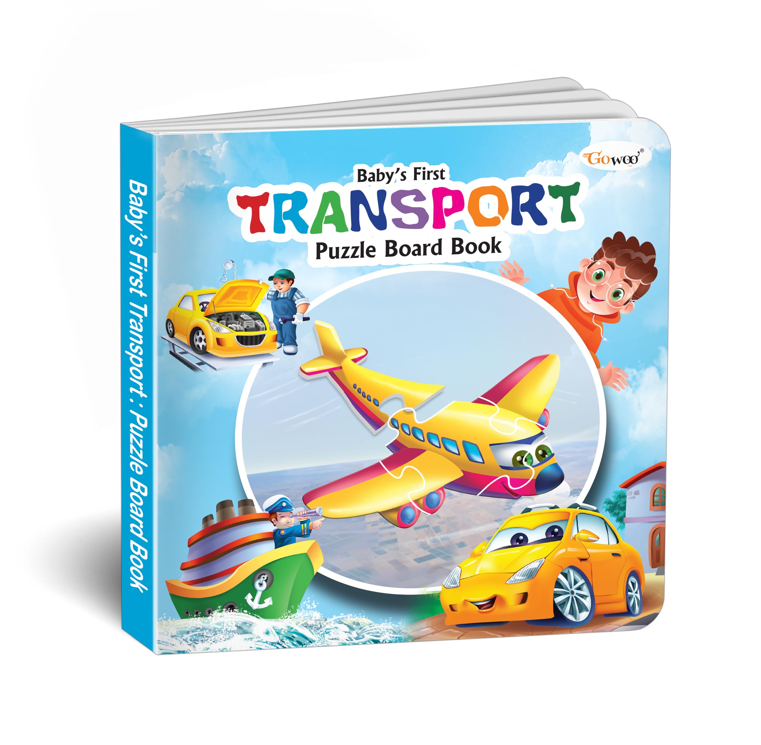 BabyS First Transport Puzzle Board Book : Learning Board Book, Self-Correcting Puzzle Book, Toddler Educational Book, Puzzle Book For Young Kids