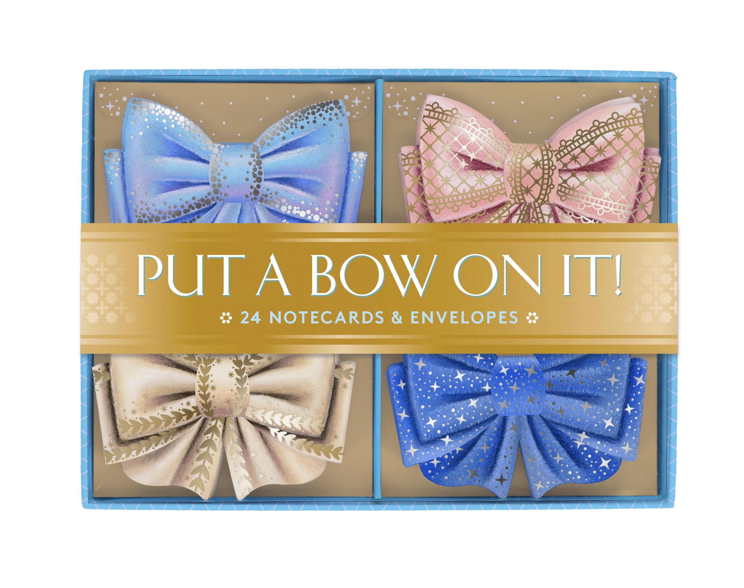Chronicle Books Put A Bow On It! 24 Notecards & Envelopes