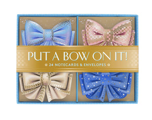 Chronicle Books Put A Bow On It! 24 Notecards & Envelopes