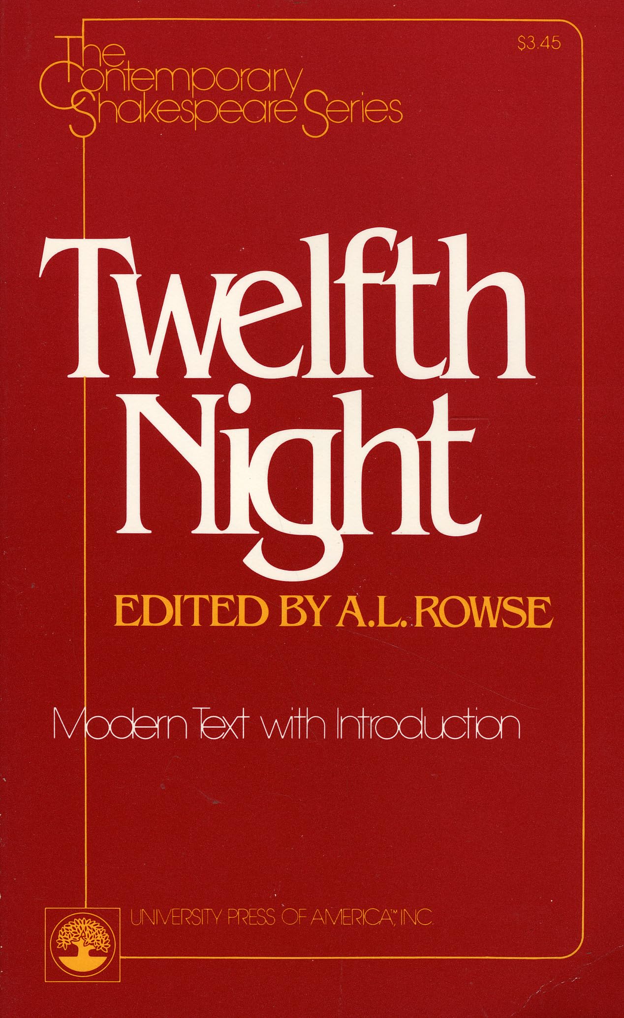 Twelfth Night (The Contemporary Shakespeare Series) (Volume 9),Used