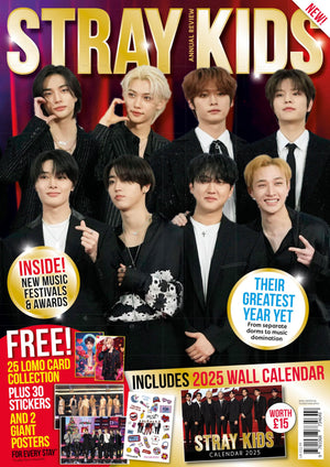 Stray Kids Annual Review Magazine, 2025 Wall Calendar, 30 Exclusive Stickers, 2 Giant Posters and 25 Lomo Cards (P&P