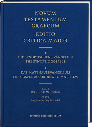 Novum Testamentum Graecum Editio Critica Maior, (Ecm) I.1/2: The Gospel According To Matthew, Accompanying Materials