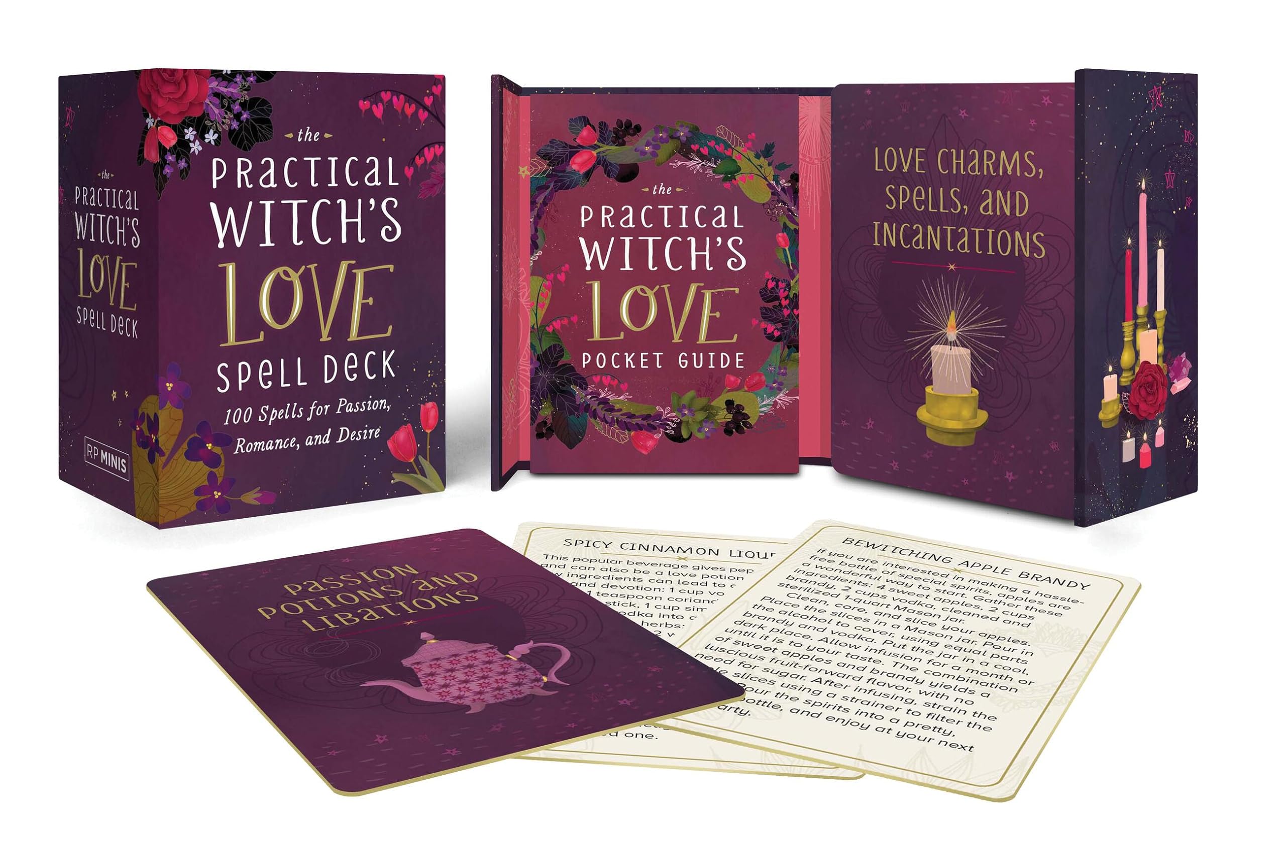 The Practical Witch's Love Spell Deck: 100 Spells for Passion, Romance, and Desire (RP Minis),New