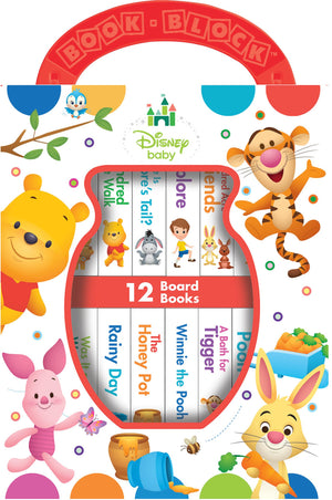 Disney Baby: Winnie the Pooh  My First Library  12 Board Book Set  First Words, Counting, and More!  PI Kids