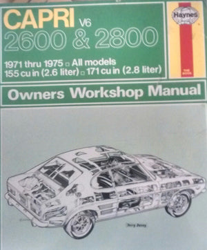 Capri V6 2600 & 2800 Owners Workshop Manual, 1971 thru 1975,Used