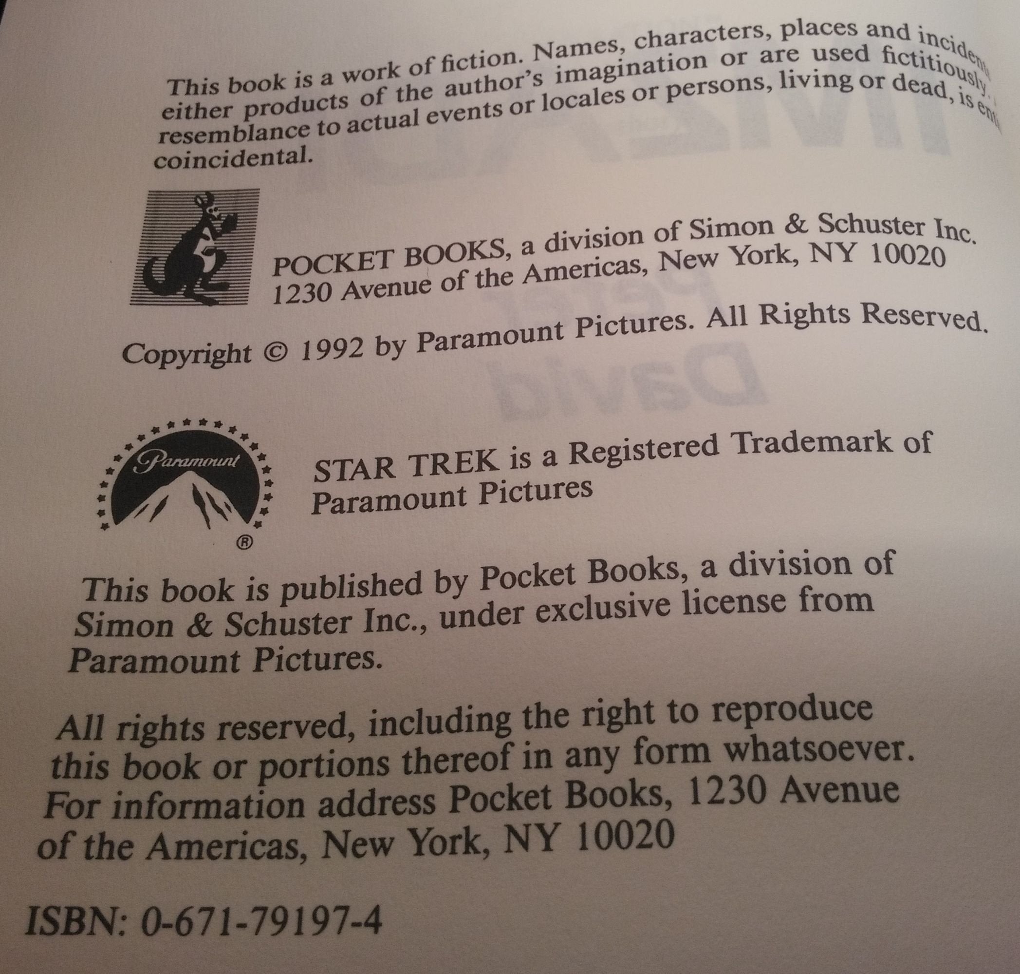 Imzadi (Star Trek: The Next Generation),Used