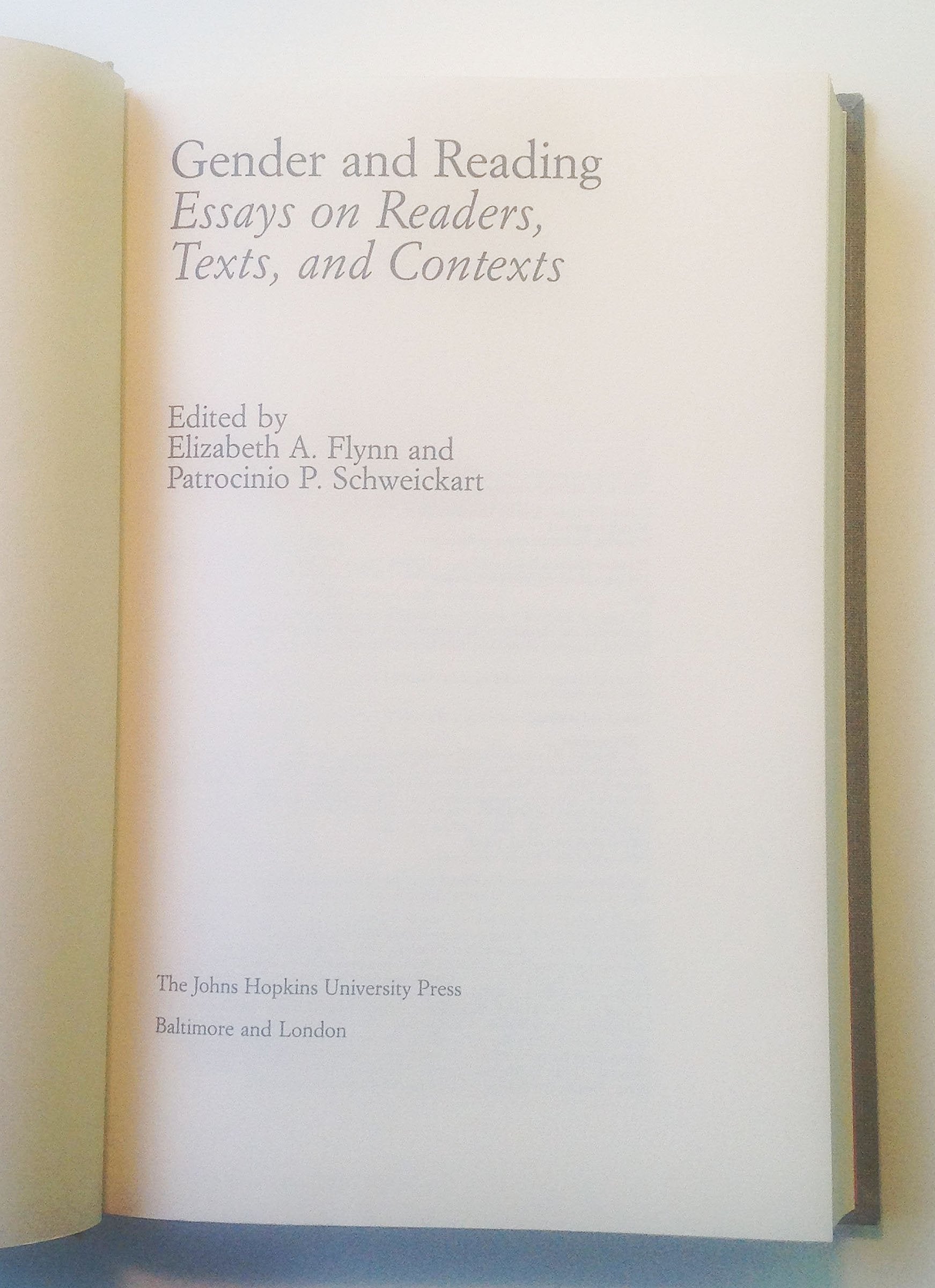 Gender And Reading: Essays On Readers, Texts And Contexts-new,New