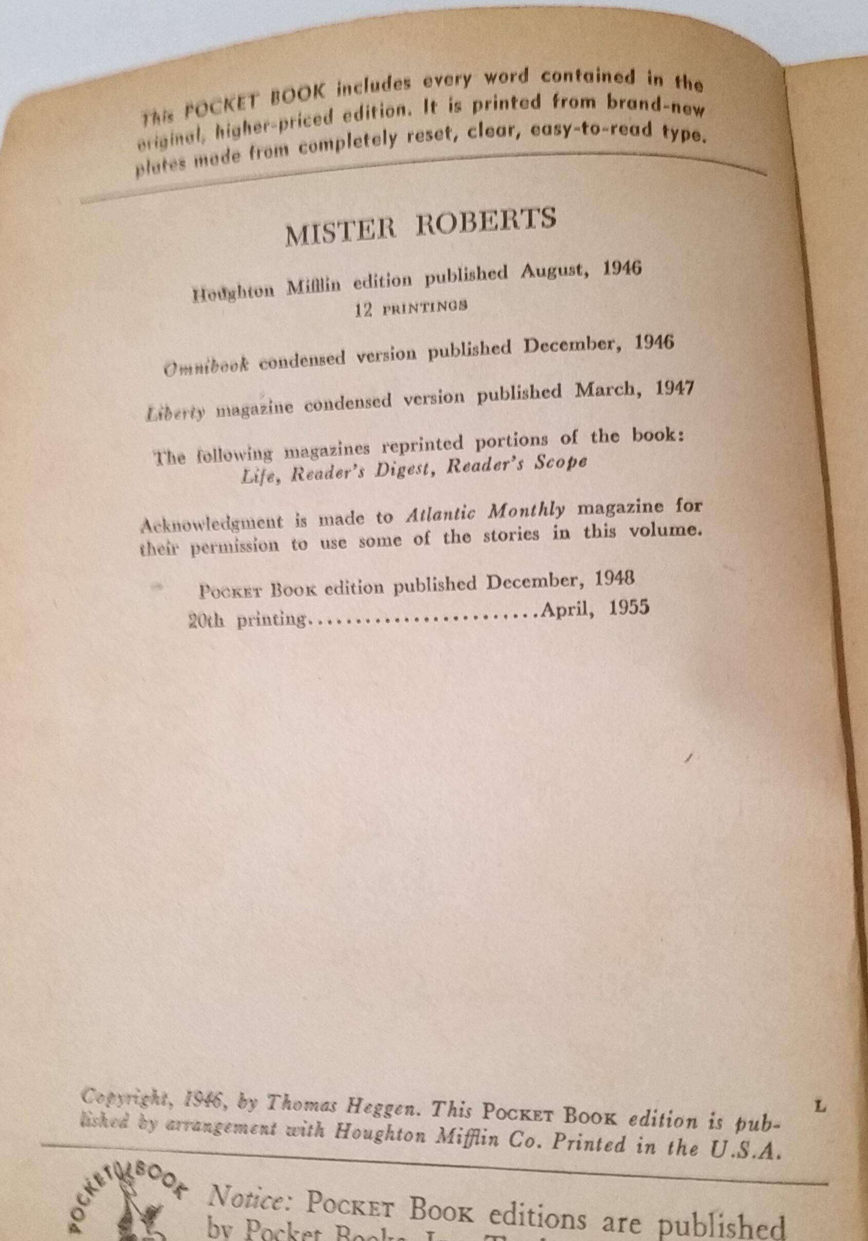 Mister Roberts,Used