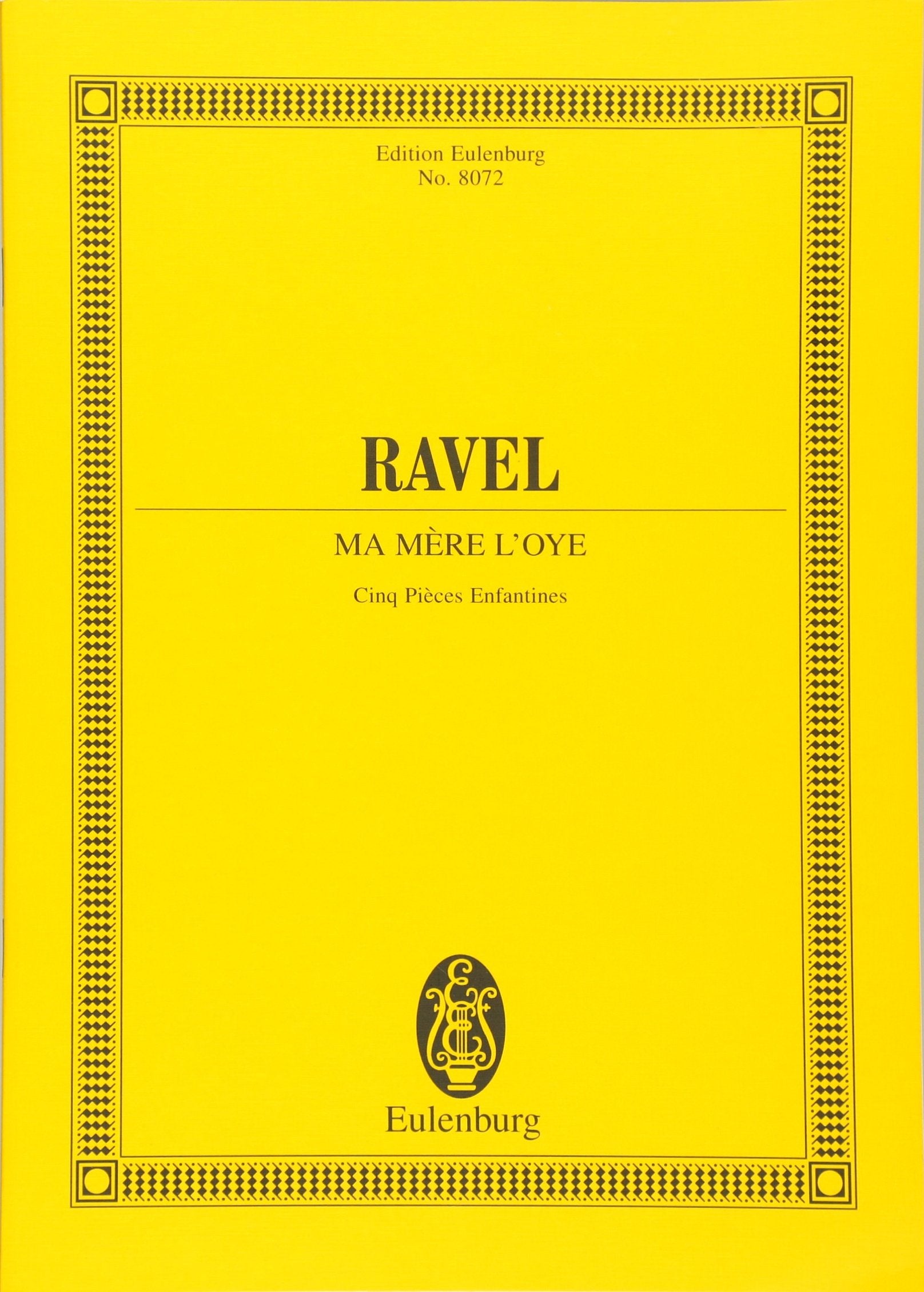 MA MERE L'OYE FOR ORCHESTRA STUDY SCORE (Eulenburg Miniature Scores),Used