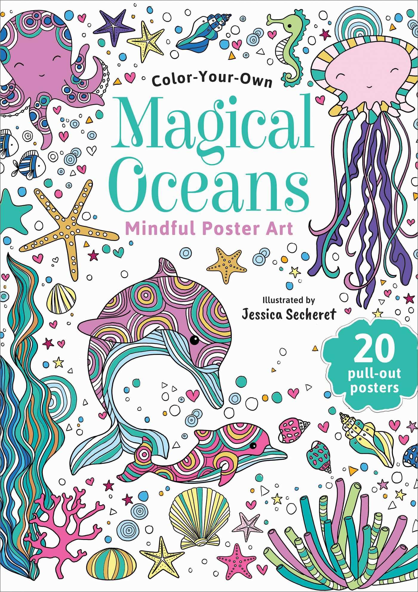 Magical Oceans: ColorYourOwn Mindful Poster Art