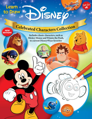 Learn to Draw Disney Celebrated Characters Collection: New edition! Includes classic characters, such as Mickey Mouse and Winnie,New